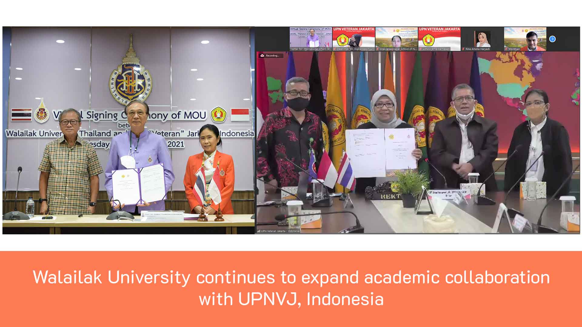 Walailak University continues to expand academic collaboration with UPNVJ, Indonesia