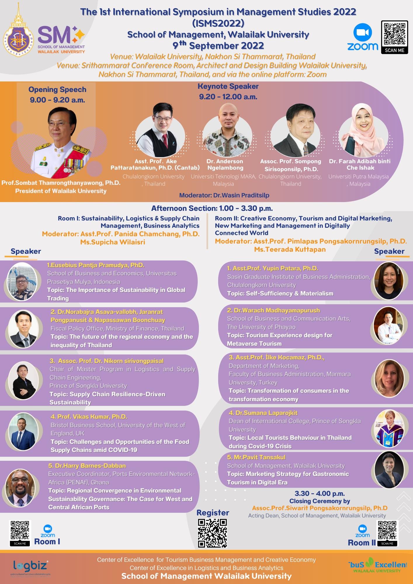 WU inviting you to join the 1st International Symposium in Management Studies 2022 (ISMS 2022)