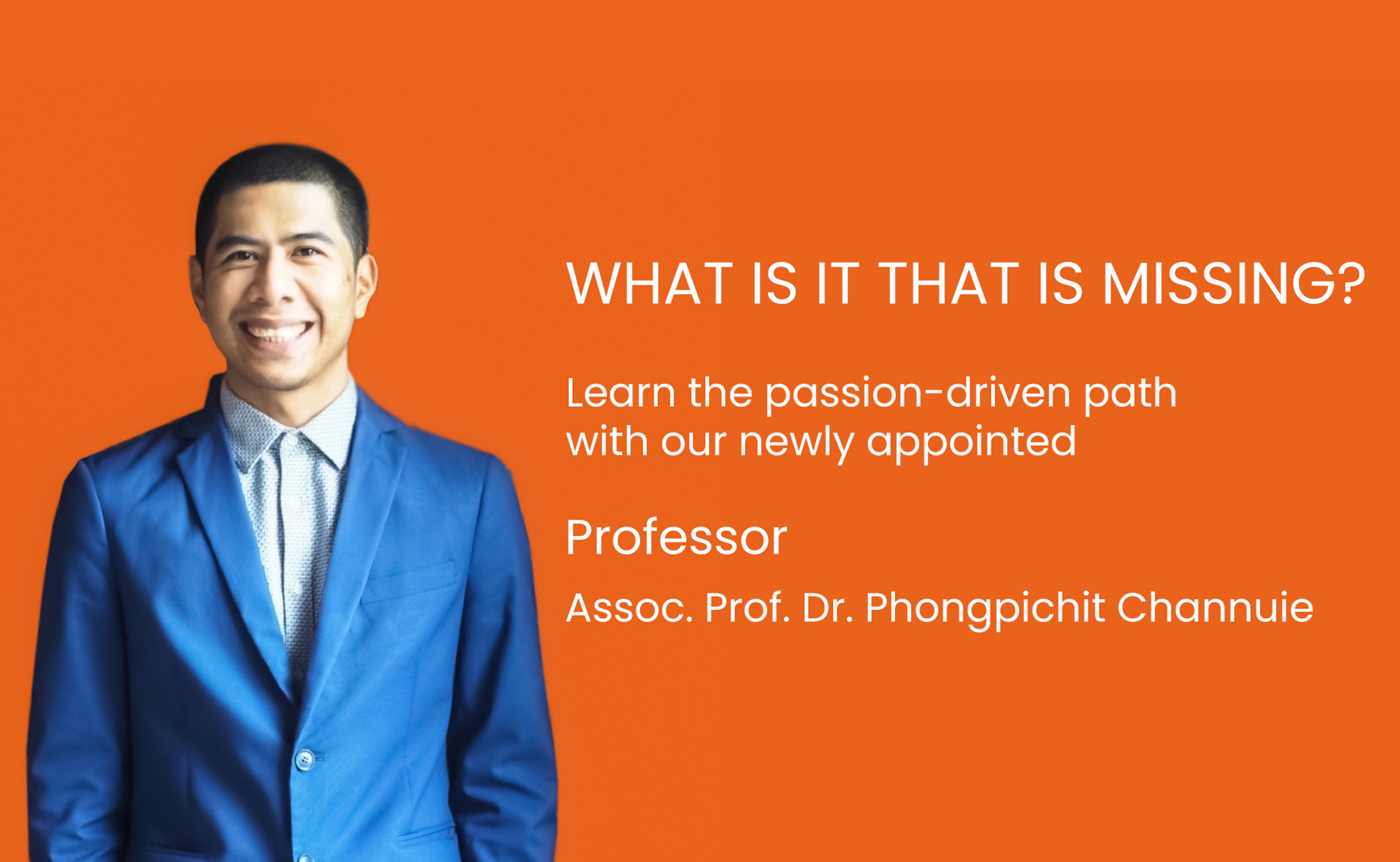 Walailak University Congratulating Assoc. Prof. Dr. Phongpichit Channuie for being appointed to the academic title Professor 