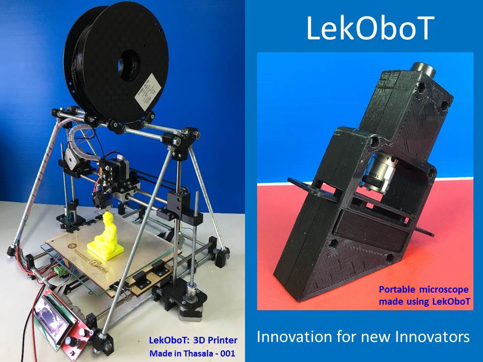 LekOboT – Innovation for New Innovators: the 3D printer that builds objects in three dimensions using CAD computer...