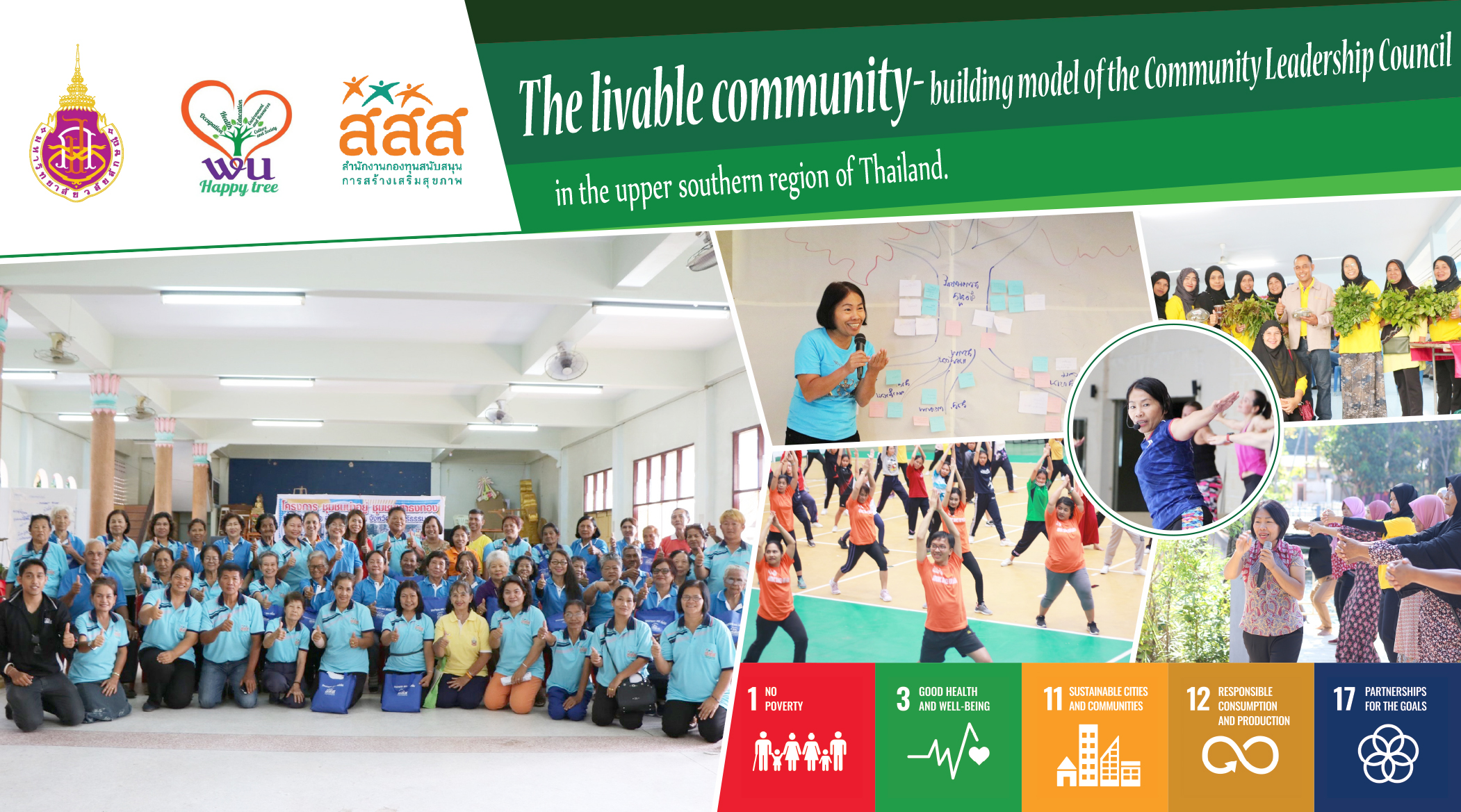 The livable community-building model of the Community Leadership Council in the upper southern region of Thailand.