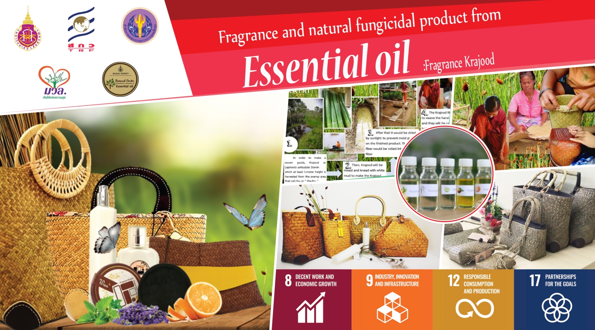 Fragrance and natural fungicidal product from Essential oil :Fragrance Krajood